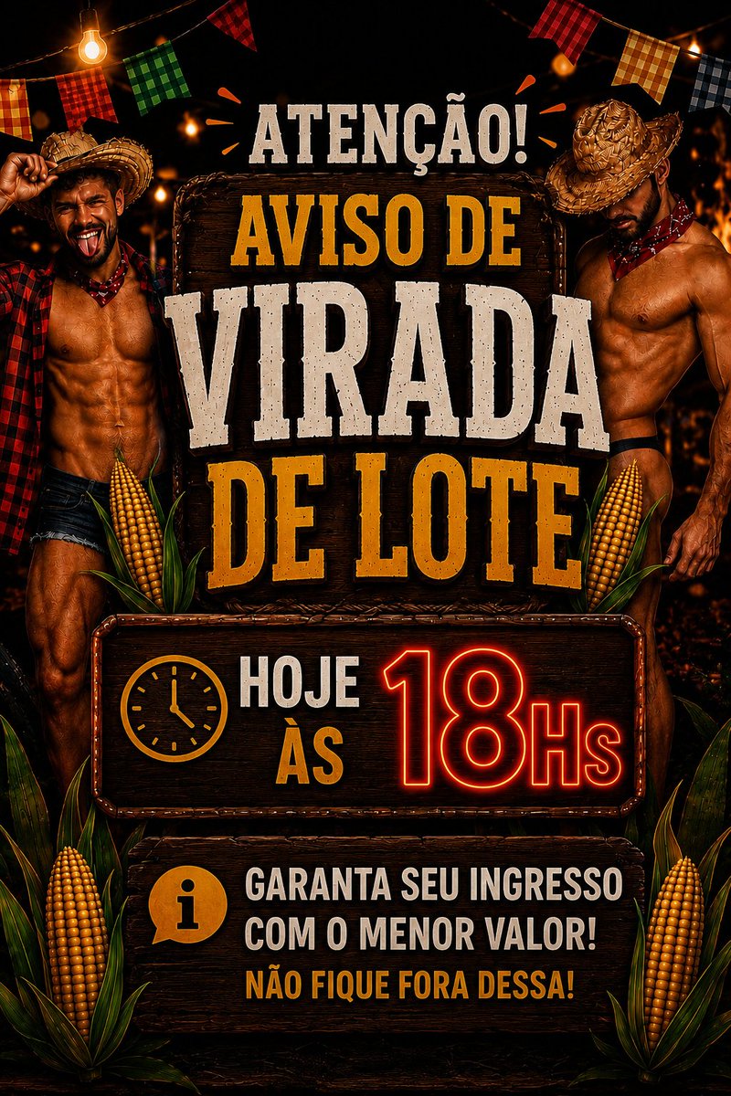 BezerrodoRT's tweet photo. Atenção Caipiras!!!🚨
A Nossa VIRADA de Lote é HOJE às 18Hs.💥

Depois deste Horário, o Valor Sobe! Então garanta seu Ingresso AGORA!!!

Ainda tá só $25!!!
PIX: 62991962376 🔥

O Arraiá Liberal acontece Sábado Dia 06, a Parti das 22H no Espaço VIVALE em Aparecida.💃🏼 https://t.co/TKR4DTj6Es