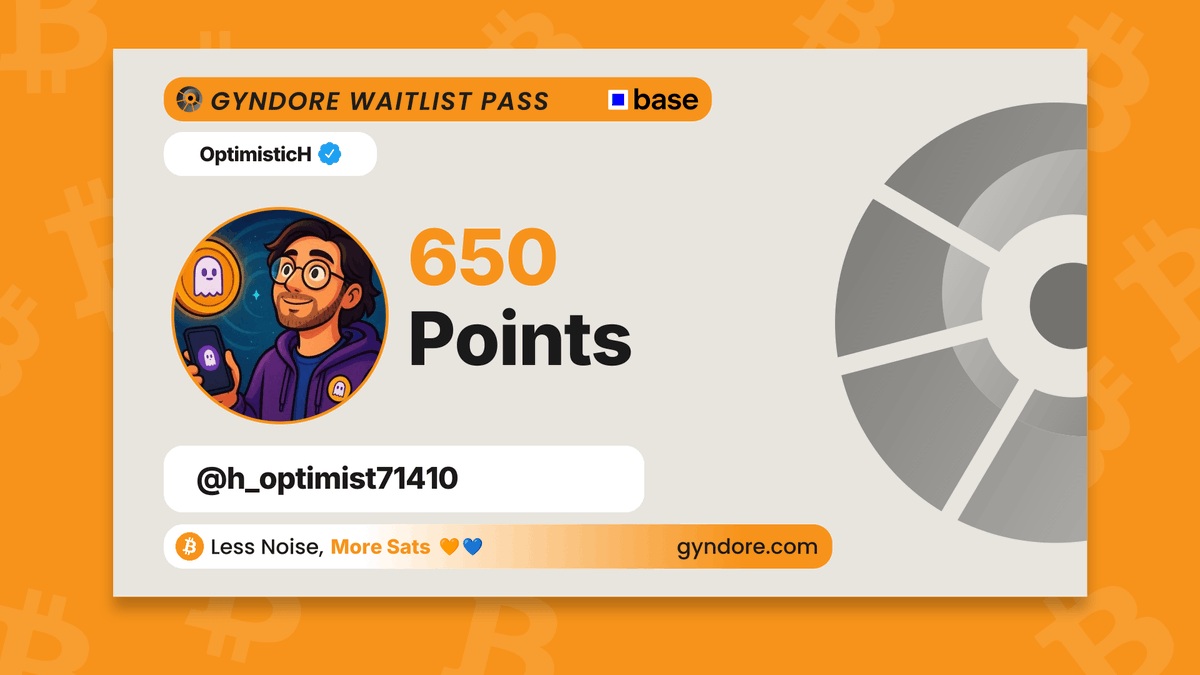 h_optimist71410's tweet photo. Secured my spot on the @Gyndore waitlist.

Already stacking. It pays to be early.

Join now &amp; claim your points → https://t.co/7knhE64IQY https://t.co/QWKlHxh79v