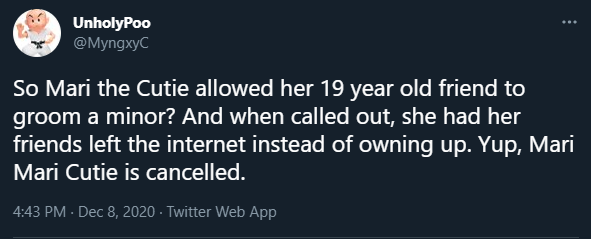 Fungasm's tweet photo. @Gl00bed @Retrorezzie1 The docs made against me are allegations (not proven) by a group that helped defend a P, and my ex who didn't out a P she was dating at the time. Slandering me. Which calls into question the validity of the docs. I don't defend P and am not one. There is evidence to back this up https://t.co/hJWMDDImnh
