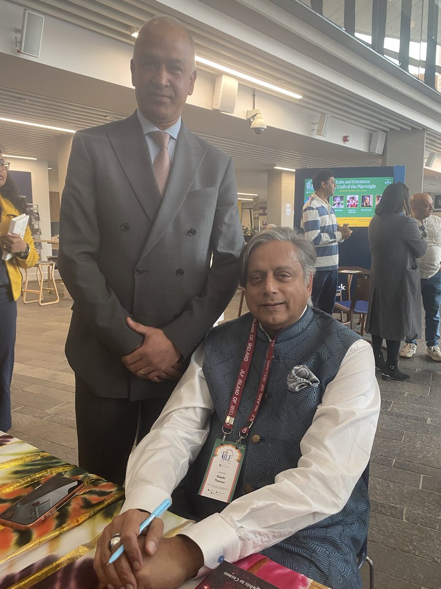 chudalb's tweet photo. It was wonderful meeting with @shashiTharoor Member of Parliament, Chairman of External Affairs, Committee of Parliament. 

It was great to be part of the Jaipur Literature Festival (JLF) and listen to Dr. Tharoor's conversation with David Kenny on ‘Living Constitution’. https://t.co/nXCcaRnpND