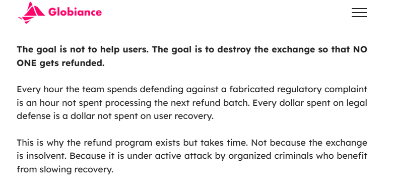 salmontrout1333's tweet photo. I never expected Globiance to be able to refund anyone in the first place. Just throw those scumbags in jail already. The XDC Foundation, which bears the bulk of the responsibility for this incident, should be the one to make the refunds. https://t.co/Jq1xuAjsqj