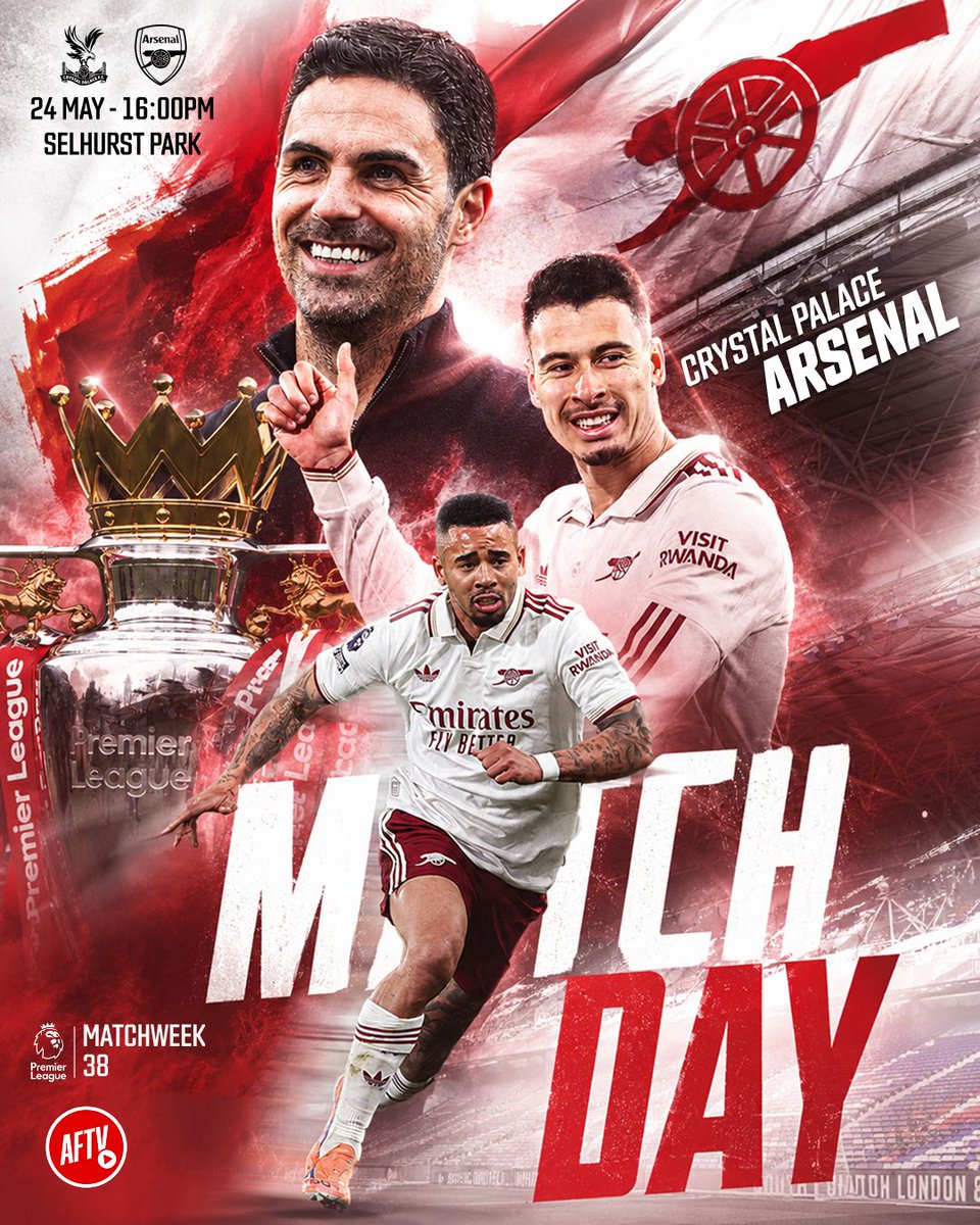 AFTVMedia's tweet photo. Premier League trophy lifting day! 🏆️

Let’s mark it with an 𝐈𝐍𝐂𝐑𝐄𝐃𝐈𝐁𝐋𝐄 performance tomorrow, guys! 💪 https://t.co/eX3HmlYMRn