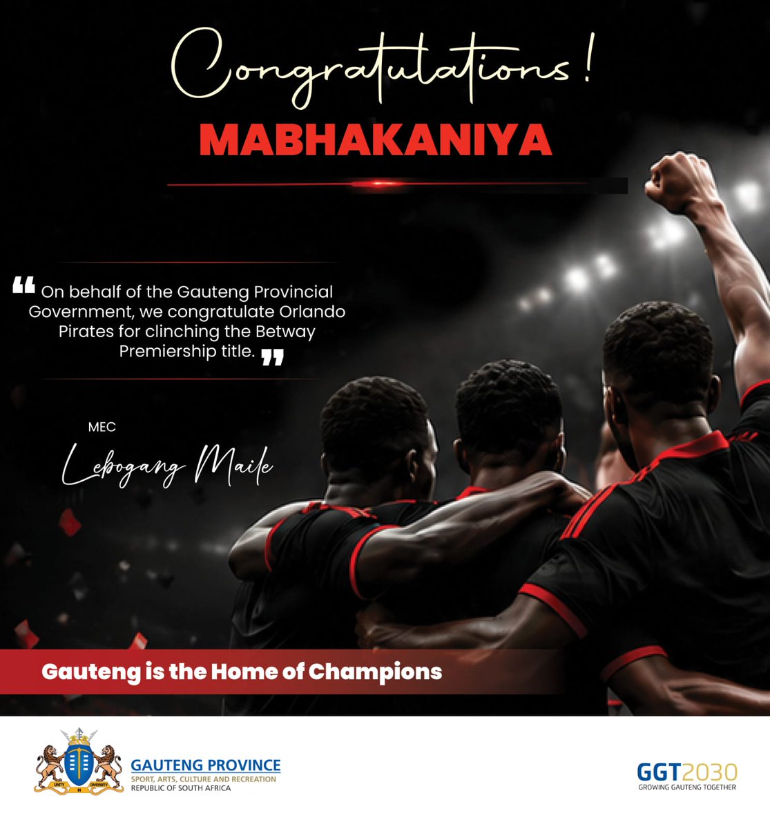 Gauteng Dept. of Sport, Arts, Culture & Recreation tweet media