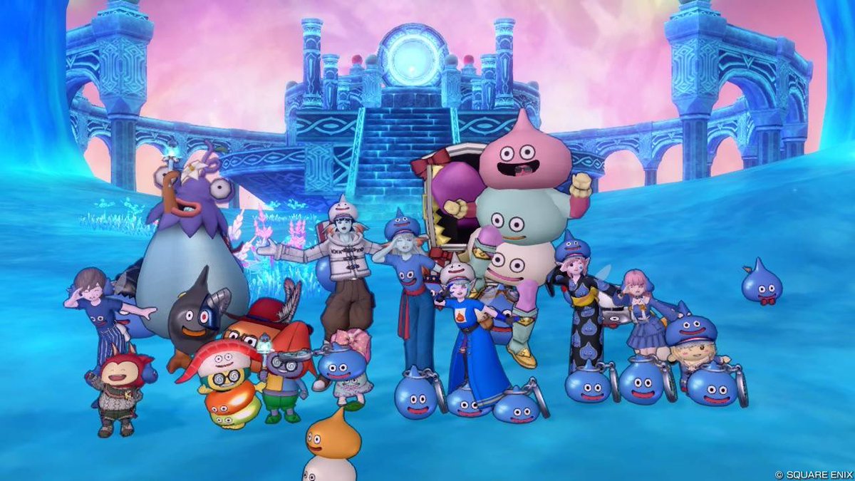 dqx_slarin's tweet photo. スライムちゃんとピクニック！【６(・∀・)<ﾋﾟｷｰ!目】

スライム帽子とスライムTシャツを着て、参加してきました！
良い景色で写真が撮れて、満足です☺️

#ドラクエ10
#DQ10 https://t.co/ZBsdWOdJMy