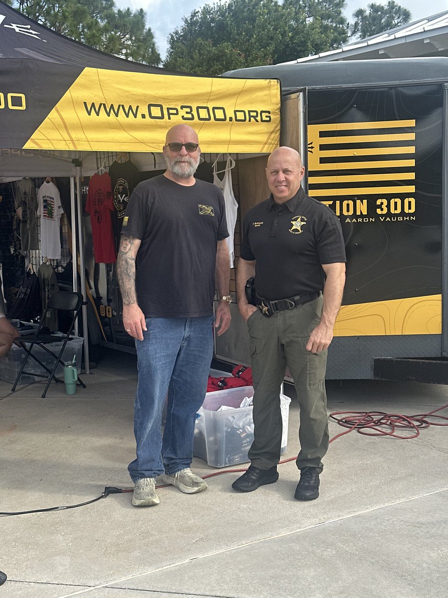 MCSOSheriff's tweet photo. Honored to support Operation 300 at their annual softball tournament today at Halpatiokee Park in Stuart. Operation 300 continues to make a lasting impact by supporting children and families of fallen first responders and military heroes. Proud to stand with this incredible organization and our community.