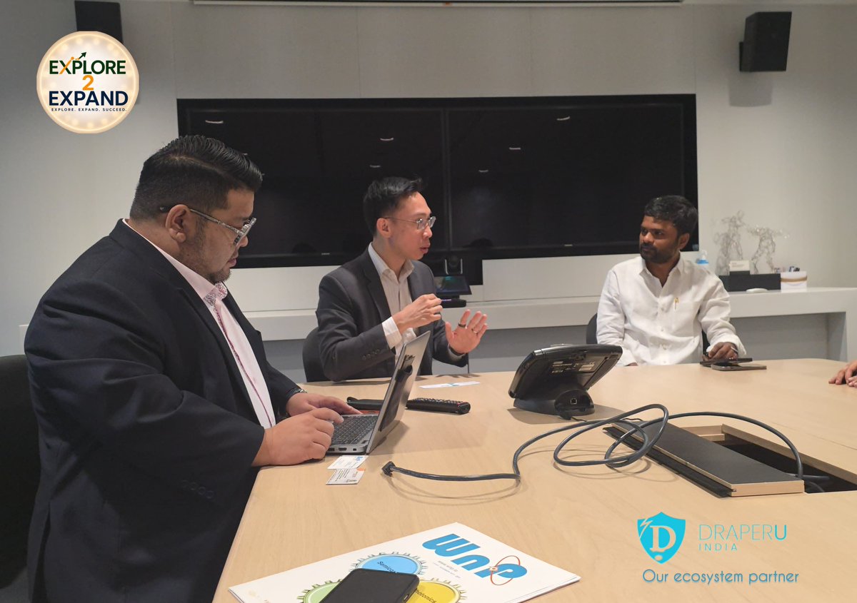Explore2Expand's tweet photo. 🤝 Driving innovation &amp; global collaboration through impactful discussions on cross-border growth and ecosystem building with Pengfei Chen, Joel Teh &amp; WTITC. Together, enabling stronger entrepreneurial partnerships worldwide 🚀🌍
#WTITC #Innovation #GlobalBusiness #DraperUIndia https://t.co/TXsgrniCYC