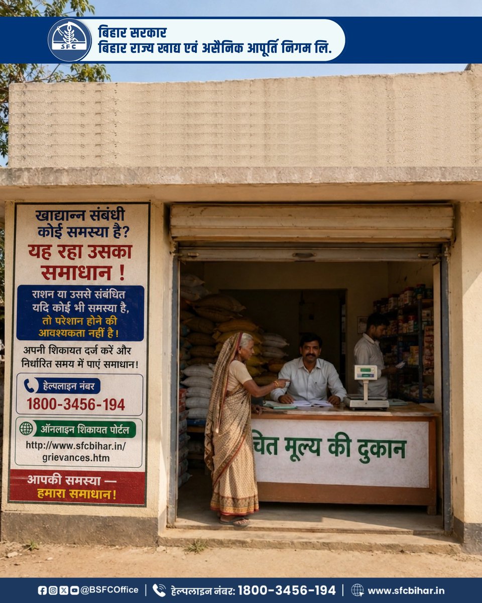 Bihar State Food & Civil Supplies Corporation Ltd. tweet media