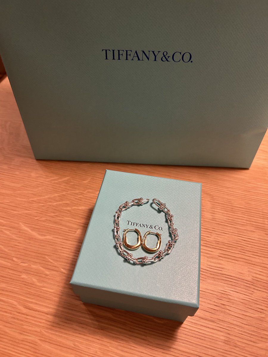 kuuu1986's tweet photo. 人生で一番お金を使いました💸
ティファニーロックピアスとハードウェアスモールブレスレットをお迎えしました🩵
心がすごく満たされてる！
毎日愛でる！
毎日着用する！ https://t.co/wc9cXvZxal