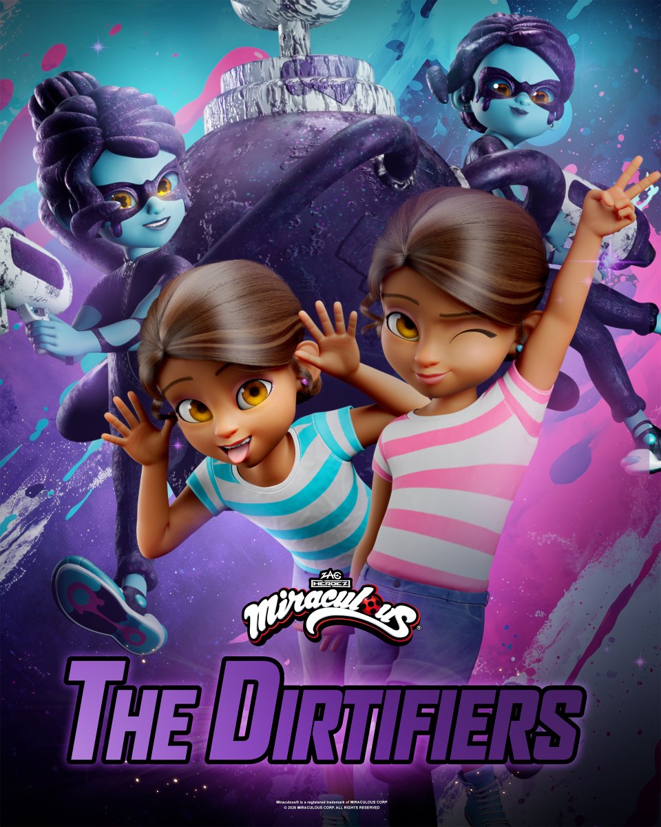 BeMiraculousLB's tweet photo. Double trouble! Who’s excited to watch The Dirtifiers? 🫟🎨 https://t.co/ha7DndwSja