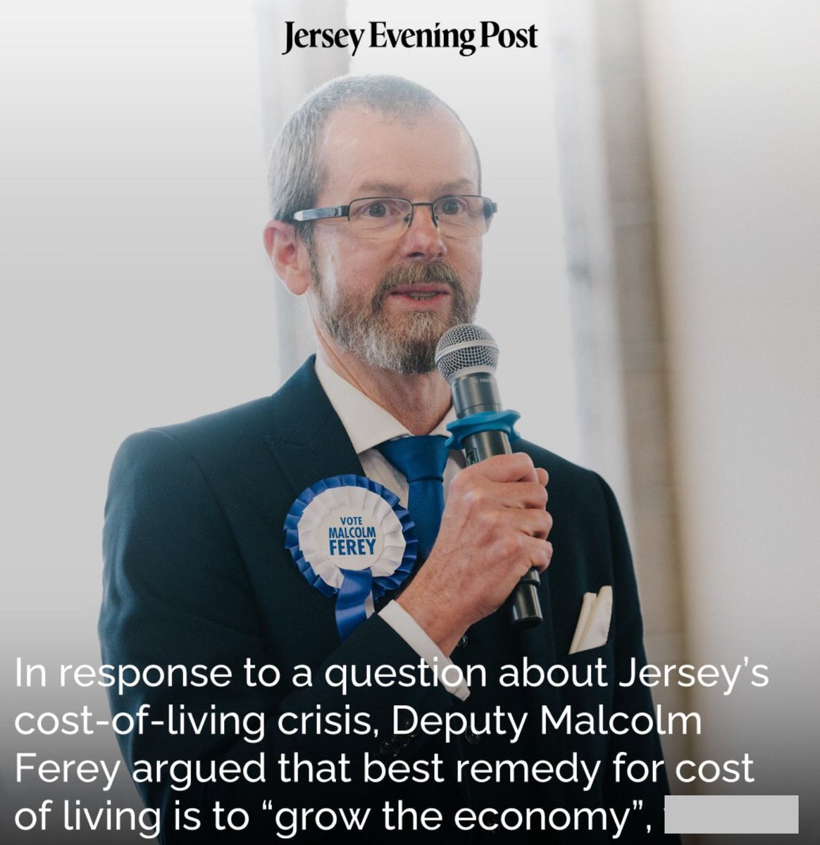 Malcolm Ferey - Deputy of St Saviour tweet media