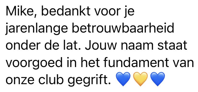 AFC34's tweet photo. Mike Wesselink. De Nummer 1 💙💛💙 https://t.co/rh6bbR6tu4
