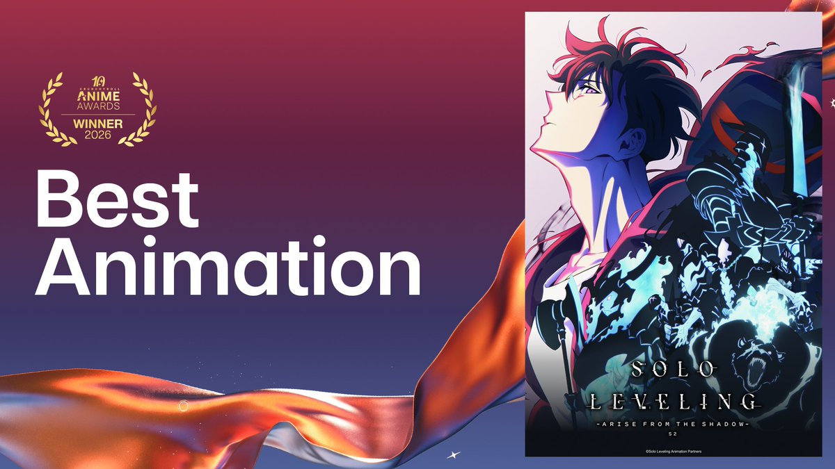 ghazi_assaf's tweet photo. a huge congratulations once again two 
#SoloLeveling Season 2 -Arise from the Shadow for- winning Best Action and best animation  at the  @Crunchyroll  #AnimeAwards 2026
@TheAnimeAwards https://t.co/F8Bx4Qha9n