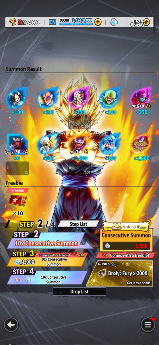 BeardedBadoof's tweet photo. @DokkanAssets Gogeta was back to back multis and all of this was in 9k. WE LOVE DBL https://t.co/yUdBY1qzCF