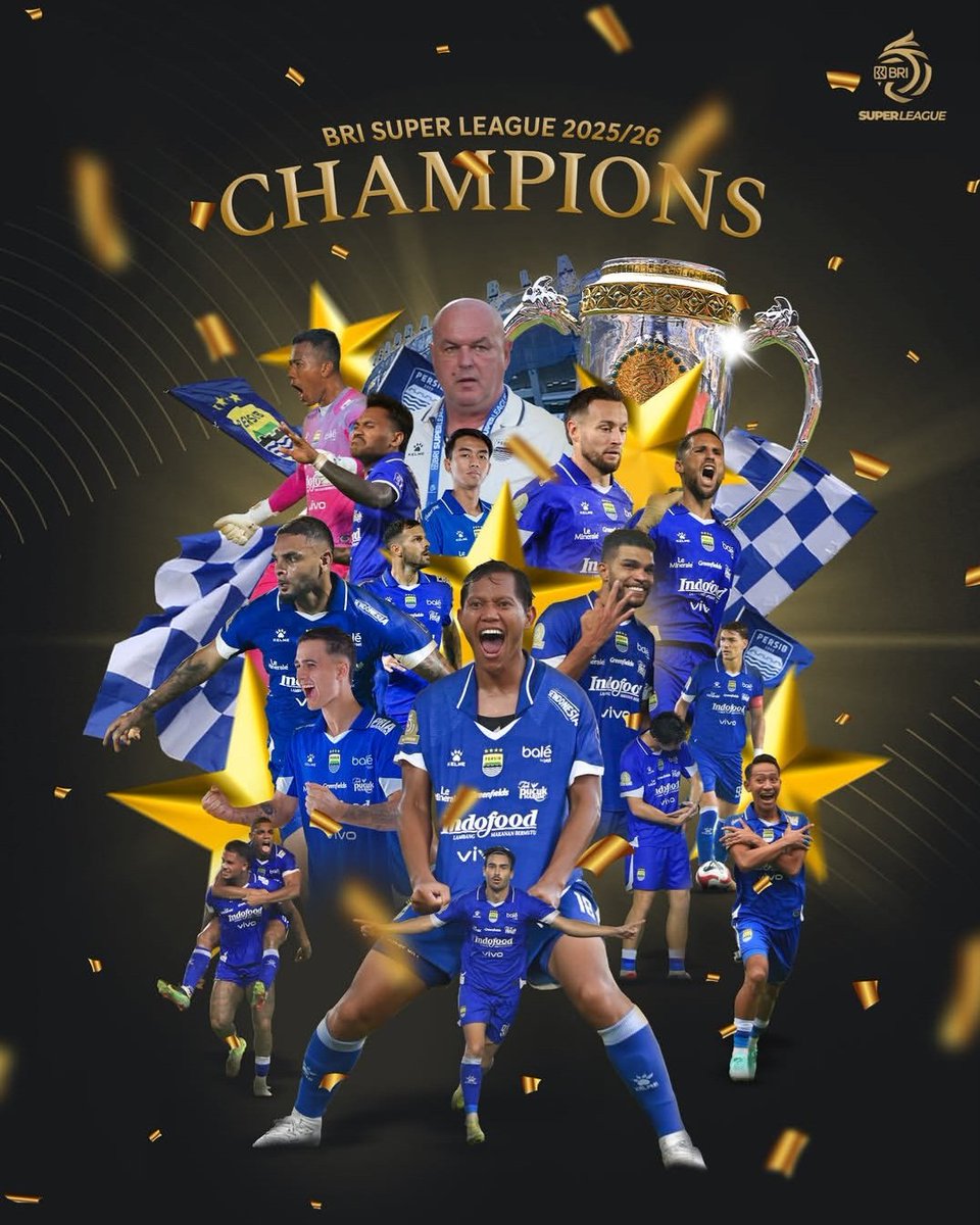 ftblindonesia's tweet photo. Records tumbled tonight! ✨️

✅️ Persib Bandung become the first club ever to win the Indonesian league title three seasons in a row.

✅️ Teja Paku Alam breaks Yoo Jae-hoon’s record for the most clean sheets in a single Liga Indonesia season.

📷: @Liga1Match https://t.co/4cFQiaBGG8