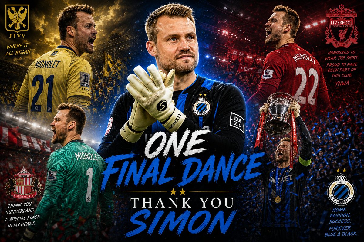 rieno76's tweet photo. @stvv @Club_Brugge_KV @LFC @SunderlandAFC  tomorrow Simon Mignolet Retires from football   Thank you Simon @SMignolet https://t.co/1VXQ36VwV4