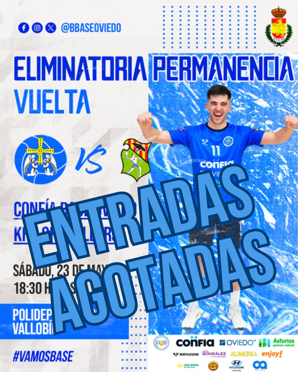 bbaseoviedo's tweet photo. 🤯🤯🤯 ¡Hoy viviremos otro LLENAZO!

🎟️ ¡Entradas agotadas para el partido de esta tarde! ¡Eso implica que no se venderán localidades en taquilla!

⌚ ¡Nos vemos desde las 16:30 en la FAN ZONE!

#VamosBase 🔵⚡ https://t.co/MrKDjTzWgE
