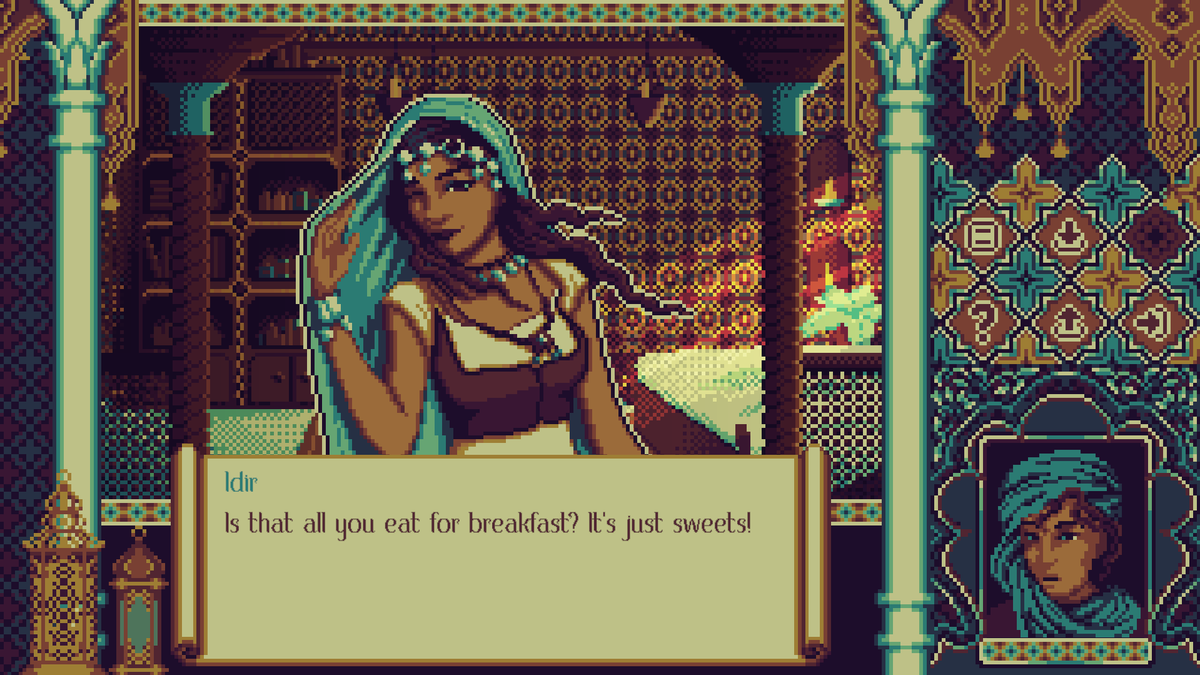 winterapple_dev's tweet photo. Happy #screenshotSaturday everyone!  Here is a screenshot from my visual novel "Castle in the Sands" :)

#visualnovels https://t.co/YrGFnnWUYN
