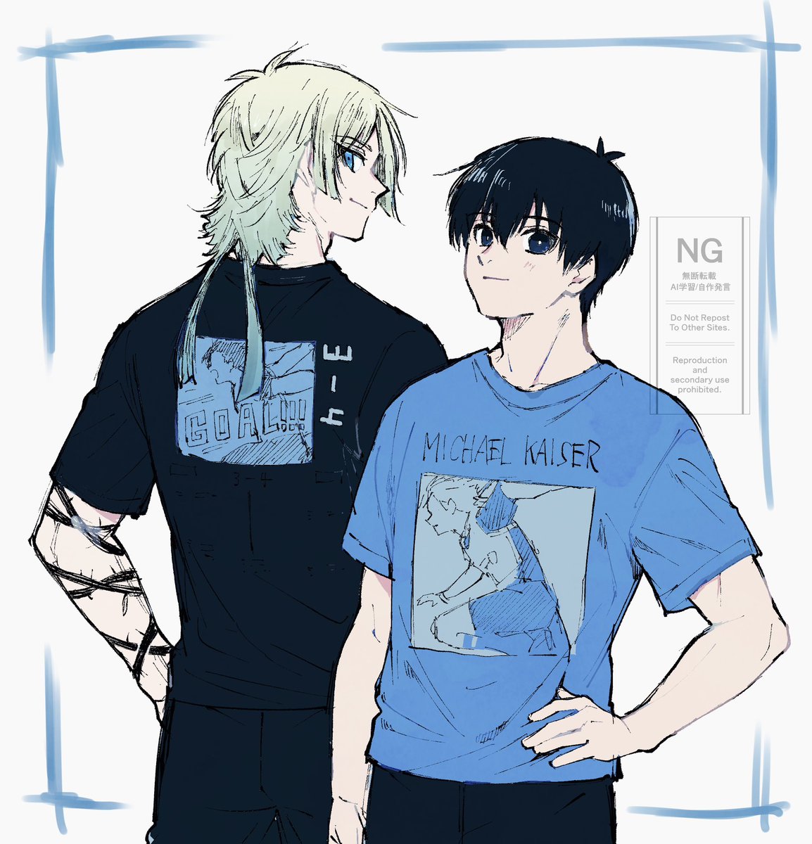 umainiku1129's tweet photo. kiis 
お互いのTシャツ着て欲しいのらくがき https://t.co/I4V44ALsZp