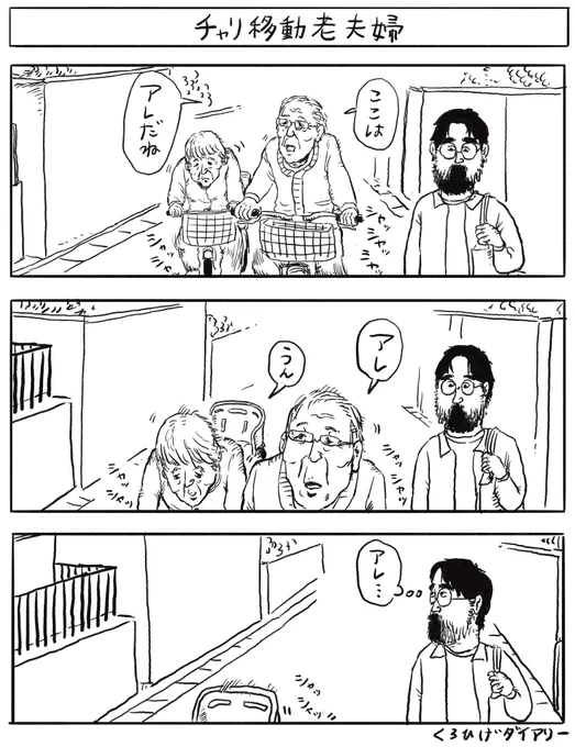 チャリ移動老夫婦 