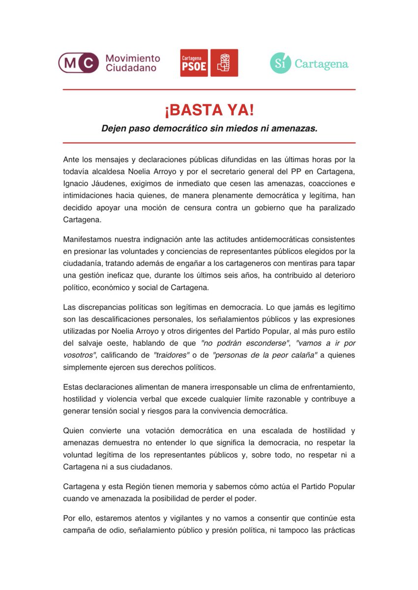 PSOE Cartagena tweet media