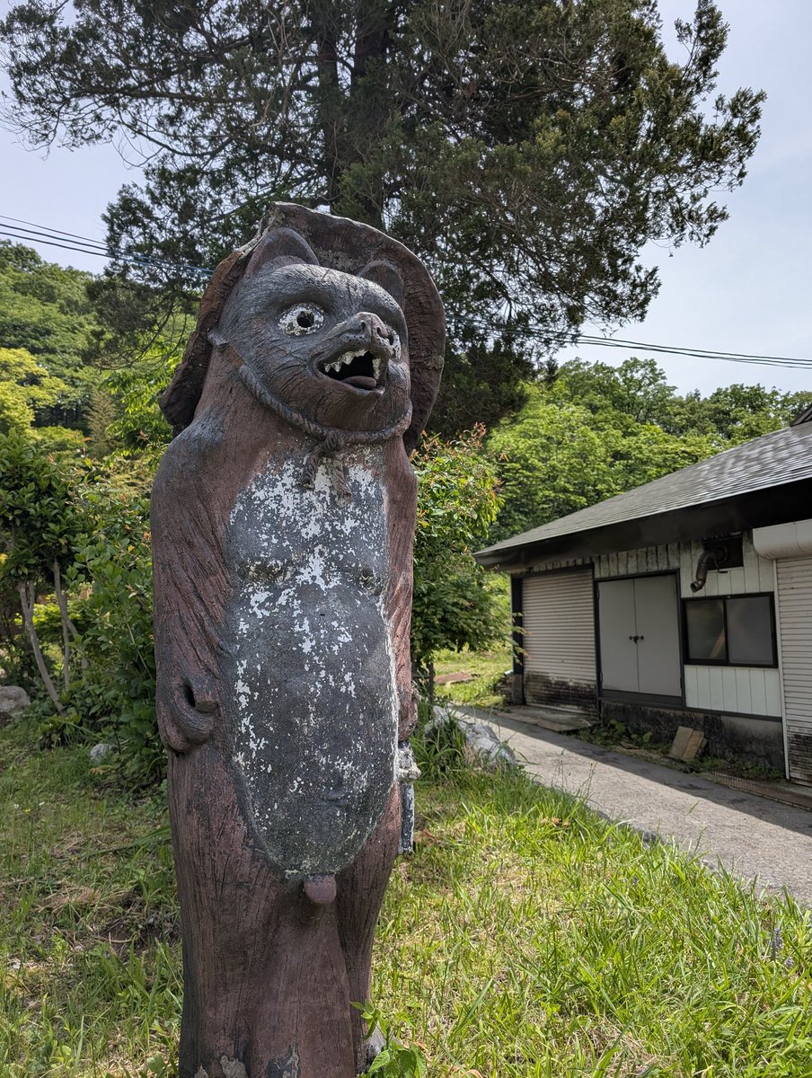 本日のタヌキ狩り② うちにいる「雪だぬき」を作っている新庄東山焼