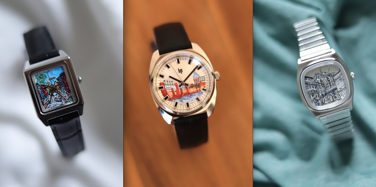 PierreCaron31's tweet photo. Montre unique : Je peins votre ville de cœur sur votre garde-temps ✍🏻 

Petit article backstage sur la série de montres peintes à la main sur le thème des villes du monde ! 

https://t.co/sMpKha8QCi https://t.co/rODdbLDh5w