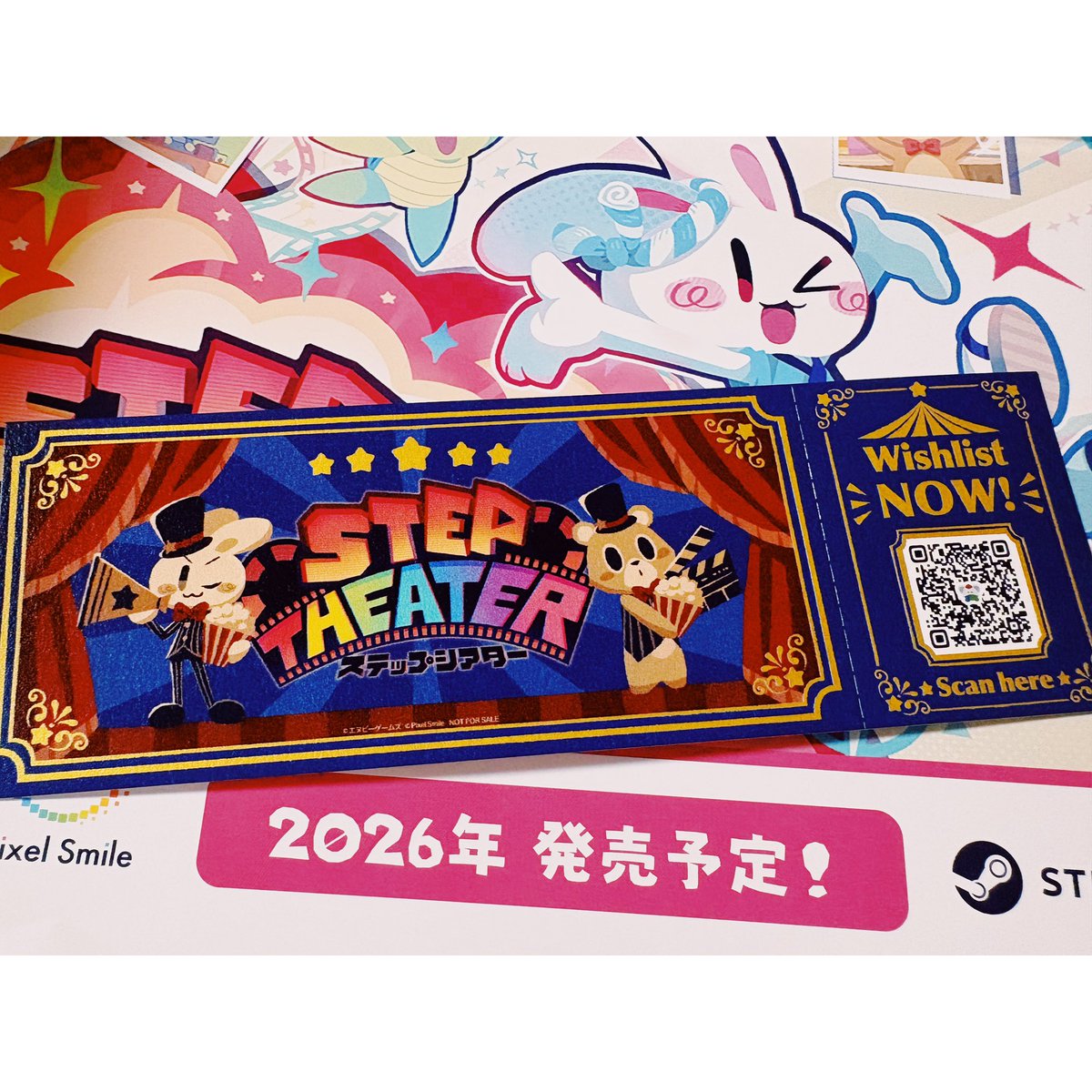 ikinaps4's tweet photo. ずっと気になっていましたが、やっと試遊できて嬉しいです😇
音ゲー慣れてるので最高難易度で遊んでみたのですが、思ったより難しく、判定もいい意味でシビアでびっくりしました笑
ますます楽しみになりました！もっとたくさんのステージ遊びたいです✨
あと、特典めっちゃ可愛いです！

#STEPTHEATER https://t.co/sIZ3hR5ErJ