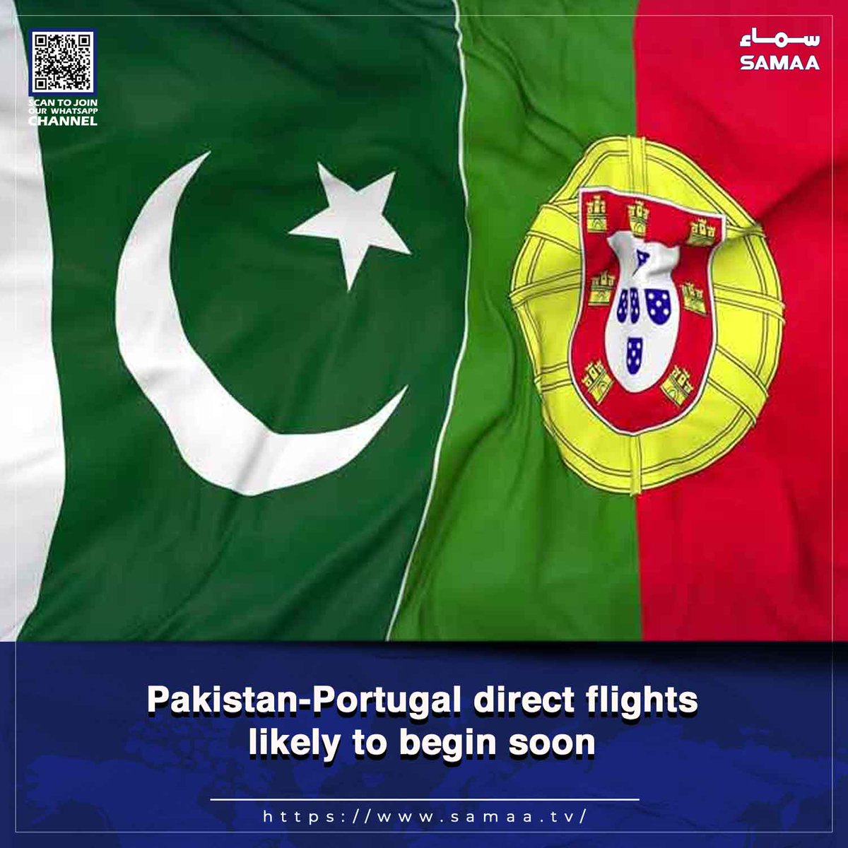 SAMAATV's tweet photo. Direct air links may benefit nearly 50,000 Pakistanis in Portugal, help expand trade, tourism, investment
Read more: https://t.co/syXZ0ut6UH
#SamaaTV #PakistanPortugal #Portugal #directflights #airtravel #tourism https://t.co/33nGEbzzIQ