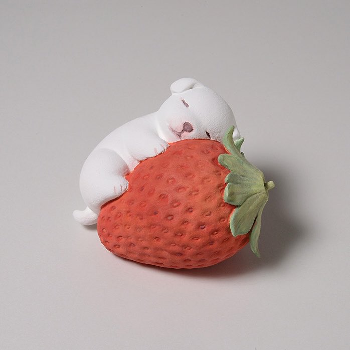 【一点物】オリジナル 粘土彫刻 オブジェ / アクリル・パステル彩色 emi yamaguchi | . white series (石塑粘土オブジェ) #sculpture #doll