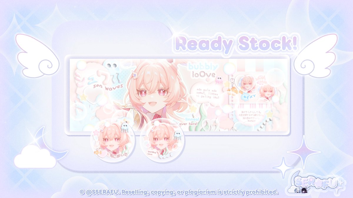 S5ERAFU's tweet photo. 🪽 ⋆˙⟡ any interactions are appreciated .ᐟ 

hawoo! seara bawainn ridi stock linnea birthday yang bisa sung di take sekarang juga yaa, price tertera di alt! yuu jajann ദ്ദി(˵ •̀ ᴗ - ˵ )

t. #bealanja https://t.co/OEfeqFh2Km