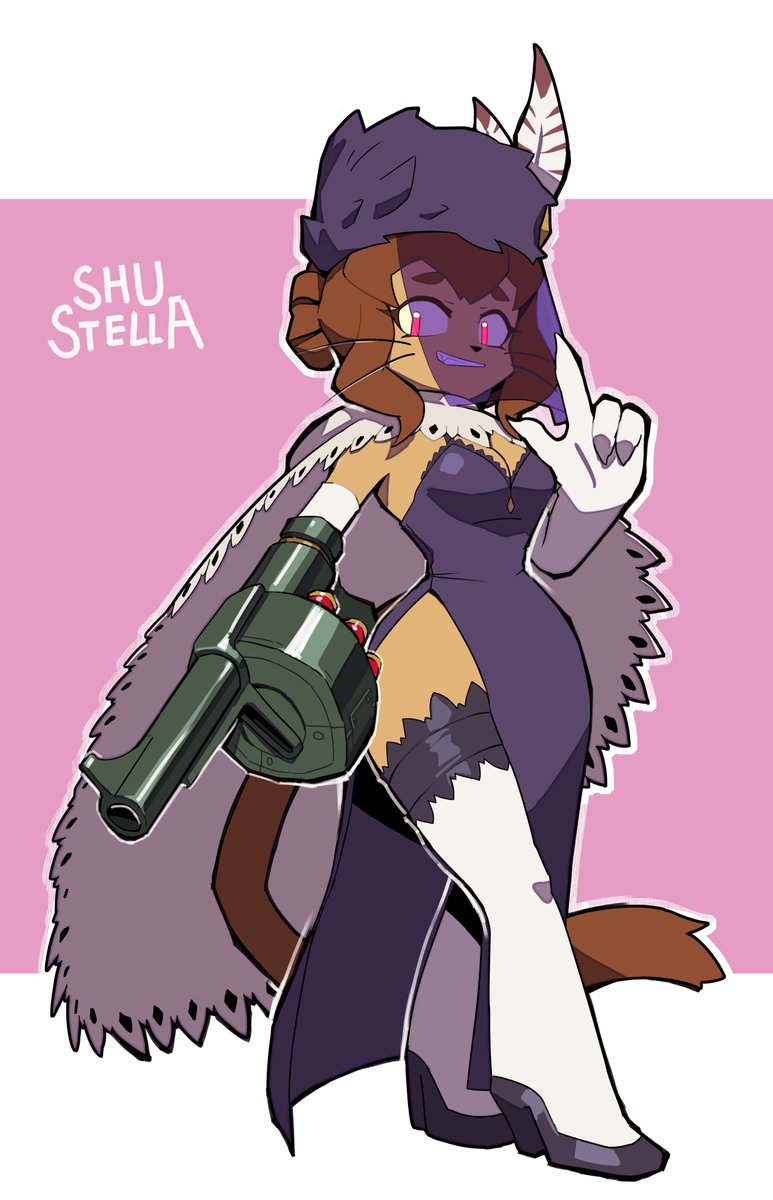 Stella_Hoshii's tweet photo. Fan art
Black Dahlia Kit
I think I should draw the gun a little bigger.
#Gameoverse #Skullgirls https://t.co/pZO552DYd0