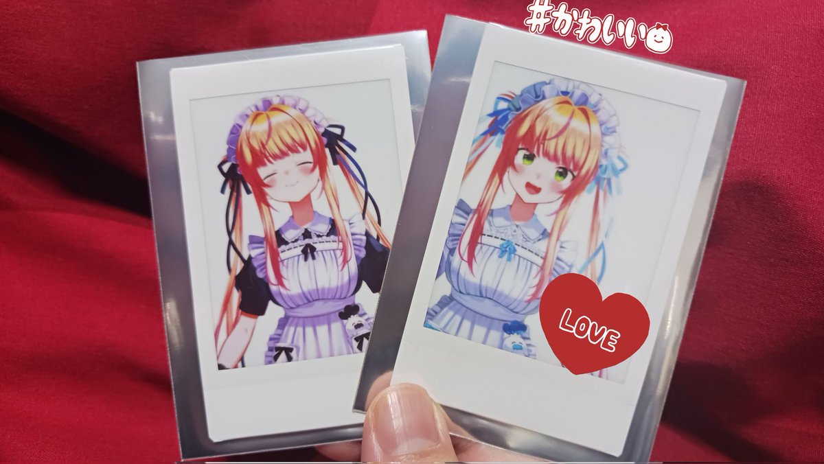 ねねち🍑メイド衣装チェキ届いたよ～！！ 今回は妖精さんスリーブに