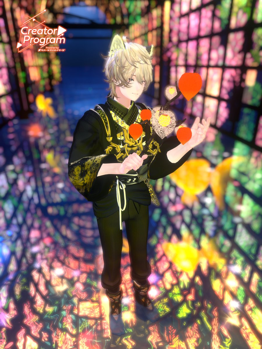 _5Mel_'s tweet photo. 男性アバター向け衣装『燦水閃夜-さんすいせんや-』
斑霞に着せました！！

装飾品がとても綺麗
#PR #クリエイタープログラム https://t.co/lsdXodWnmC