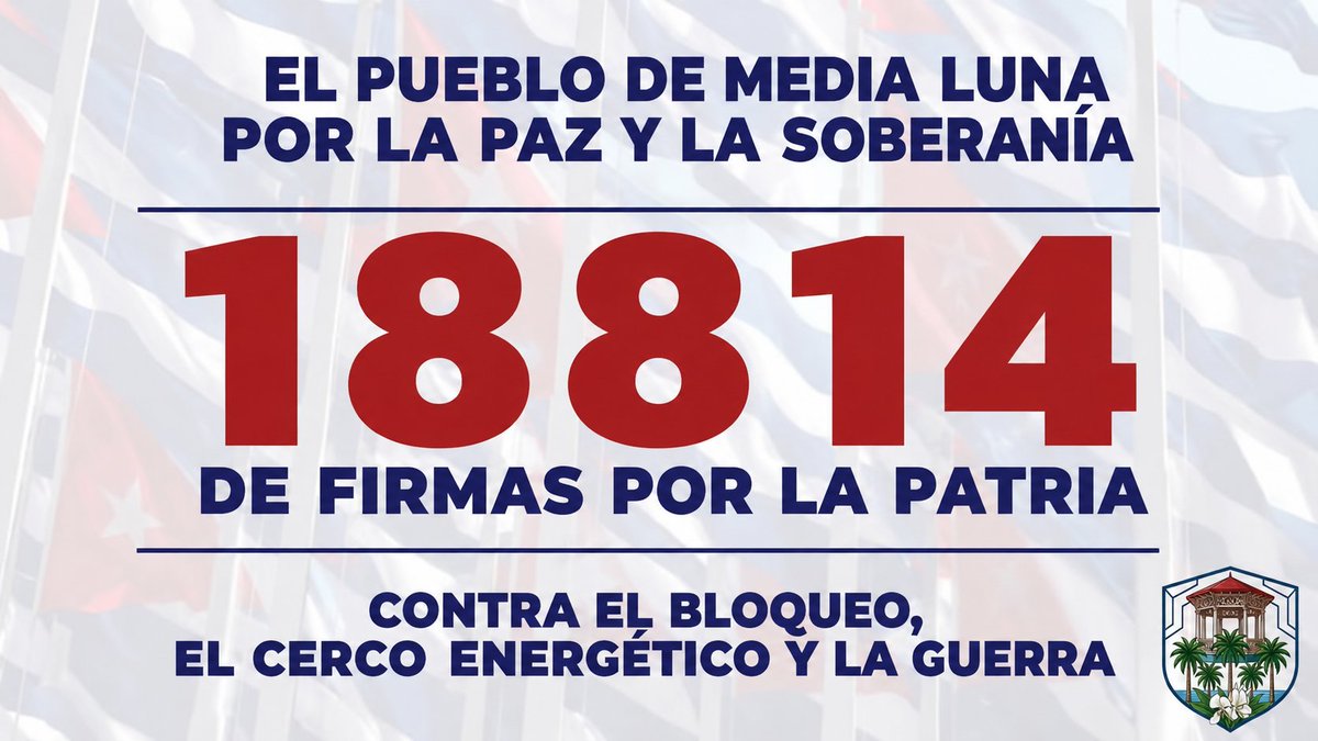 CAM_Media_Luna's tweet photo. ✊ #MediaLuna

Media Luna expresa respaldo con 18 814 firmas por la Patria

Una vez más, Media Luna demuestra unidad, compromiso y defensa de la soberanía nacional.
#MunicipioMediaLuna https://t.co/AT3Jb6Txuf