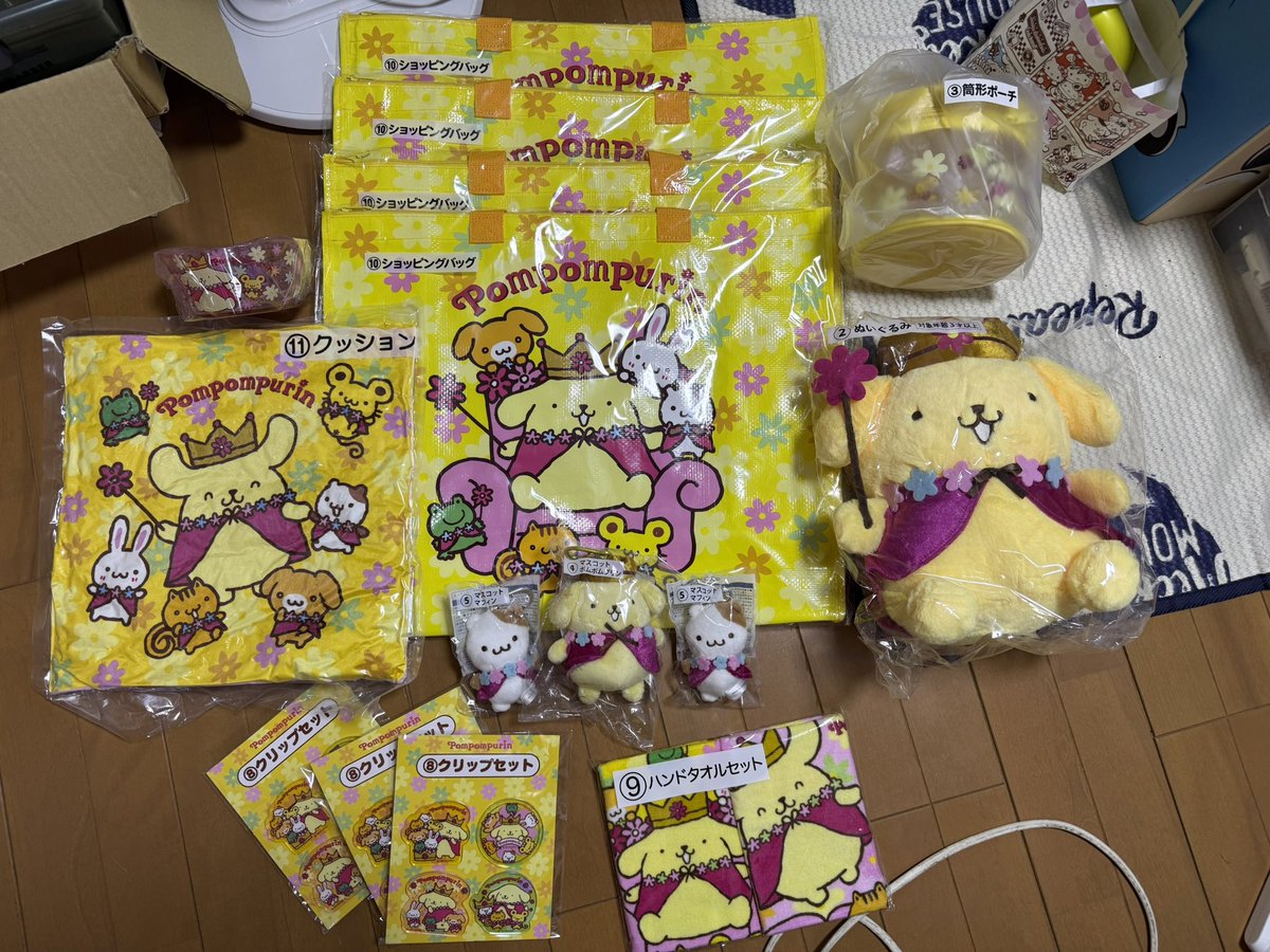 ポムポムプリンの当りくじ引いてきた！ お目当てのぬいぐるみ引き当て