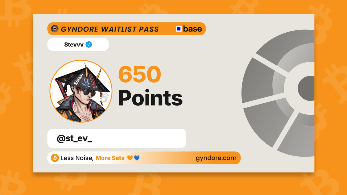 st_ev_'s tweet photo. Secured my spot on the @Gyndore waitlist.

Already stacking. It pays to be early.

Join now &amp; claim your points → https://t.co/nZGSsK1zWJ https://t.co/SH96qOJB8l