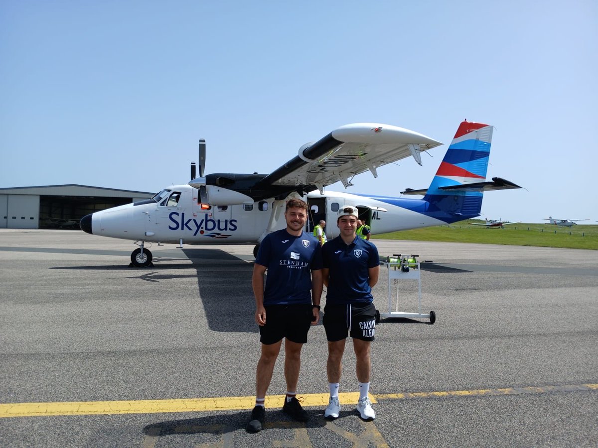 AlderneyFC's tweet photo. How many clubs have to travel by boat and plane to get to a Cup Final? 

All players and coaches have made it onto Guernsey for the Mauger Cup Final against @valerecofficial 🏆 https://t.co/5IqRu33fYN