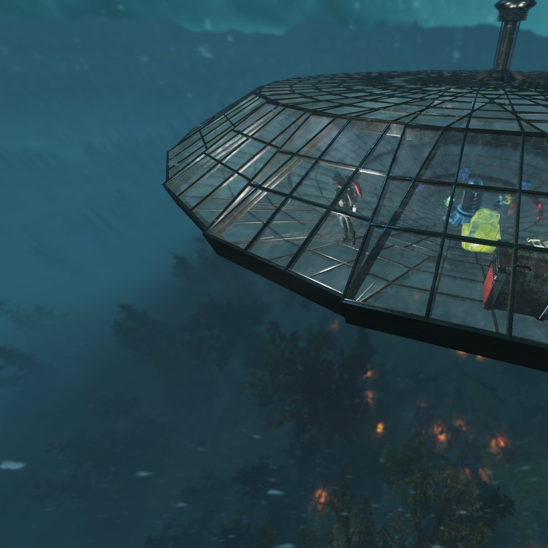 Callout761's tweet photo. #Fallout76 
この高さのキャンプは初めて来た
床も透明で怖い😱 https://t.co/Ei6dZcVVBK