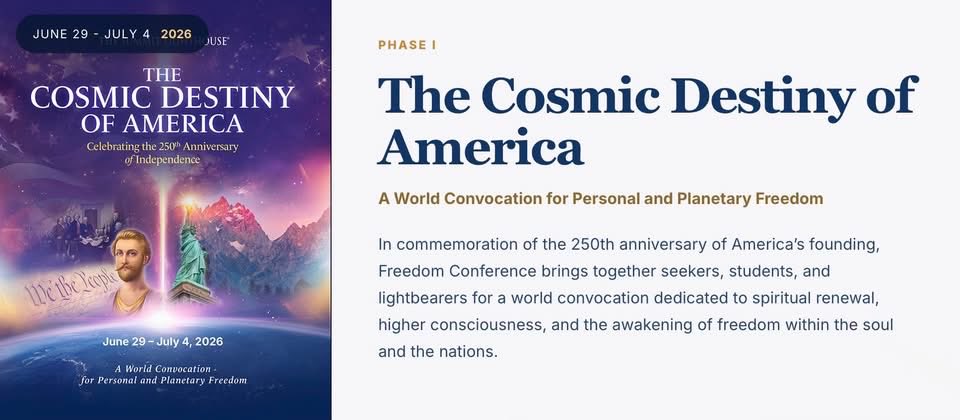 SummitHolland's tweet photo. The Cosmic Destiny of America
Celebrating the 250th Anniversary of Independence

June 29 - July 4 2026

Summit University 

Jeremiah

Strategies of Light for Personal and Planetary Freedom

July 7 - 11 2026

https://t.co/qovRzGJeG1 https://t.co/tGUH6vOw13