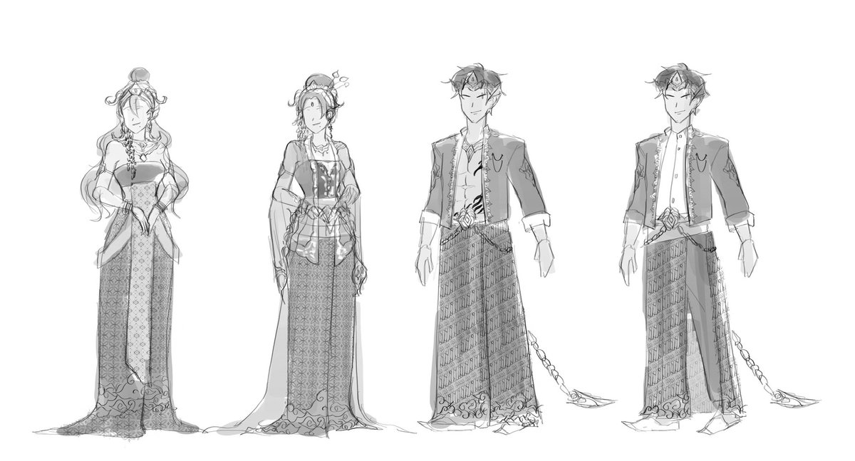 chamomma_'s tweet photo. #dyrcha in a Javanese AU based on my recent trip to Jogja!✨ https://t.co/Fe1br5tTNn