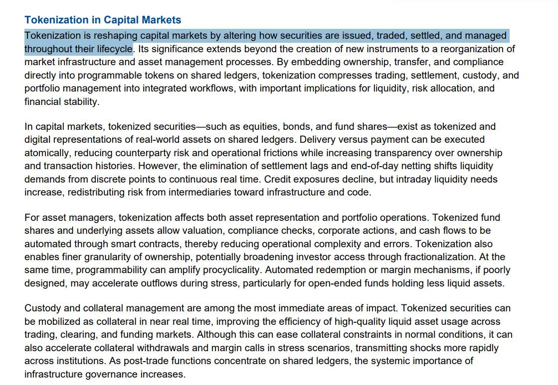RealAllinCrypto's tweet photo. 🚨BIG WORDS FROM THE IMF
The International Monetary Fund are one of the most respect influencial organisations globally who advise governments and leaders the world.
So when they say tokenisation is reshaping capital markets, it is a HUGE statement. https://t.co/pF1CTHjLlm