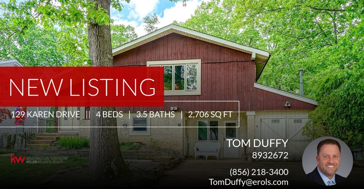 TomDuffyRealtor's tweet photo. 📍 New Listing 📍 Take a look at this fantastic new property that just hit the market located at 129 Karen Drive in Williamstown. Reach out here or at (856) 218-3400 for more information

The Tom Duffy Team
Tom Duffy... https://t.co/ujqSzMUPDe https://t.co/3Ond8fl1NA