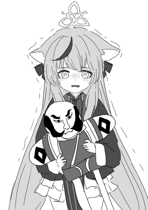 風が吹いてなくて凧を飛ばせないココナちゃん(再掲) 