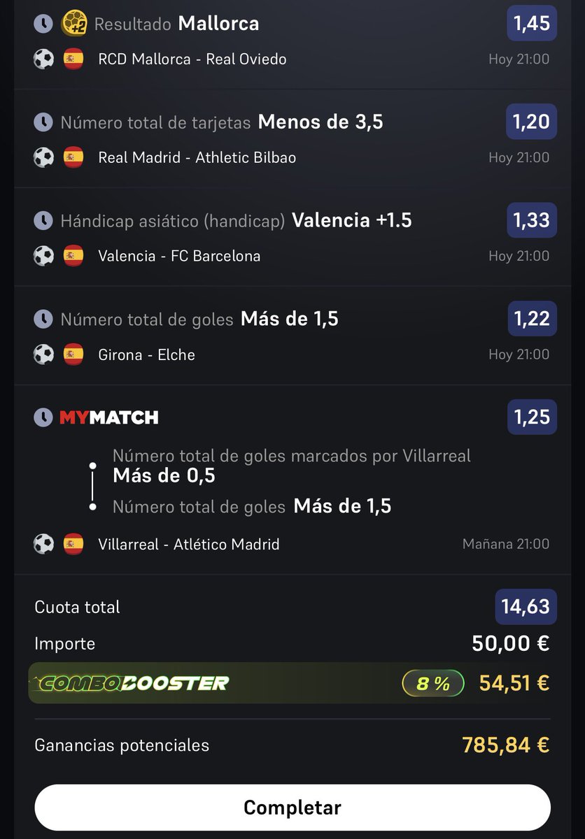 WorldTeamOff's tweet photo. Dejo mi winiela de la jornada 38 cuota 14 para hoy, si la gano sorteo 50€ entre los que den like❤️ y nos sigan 🫱🏻‍🫲🏼 https://t.co/mW6orBDY85