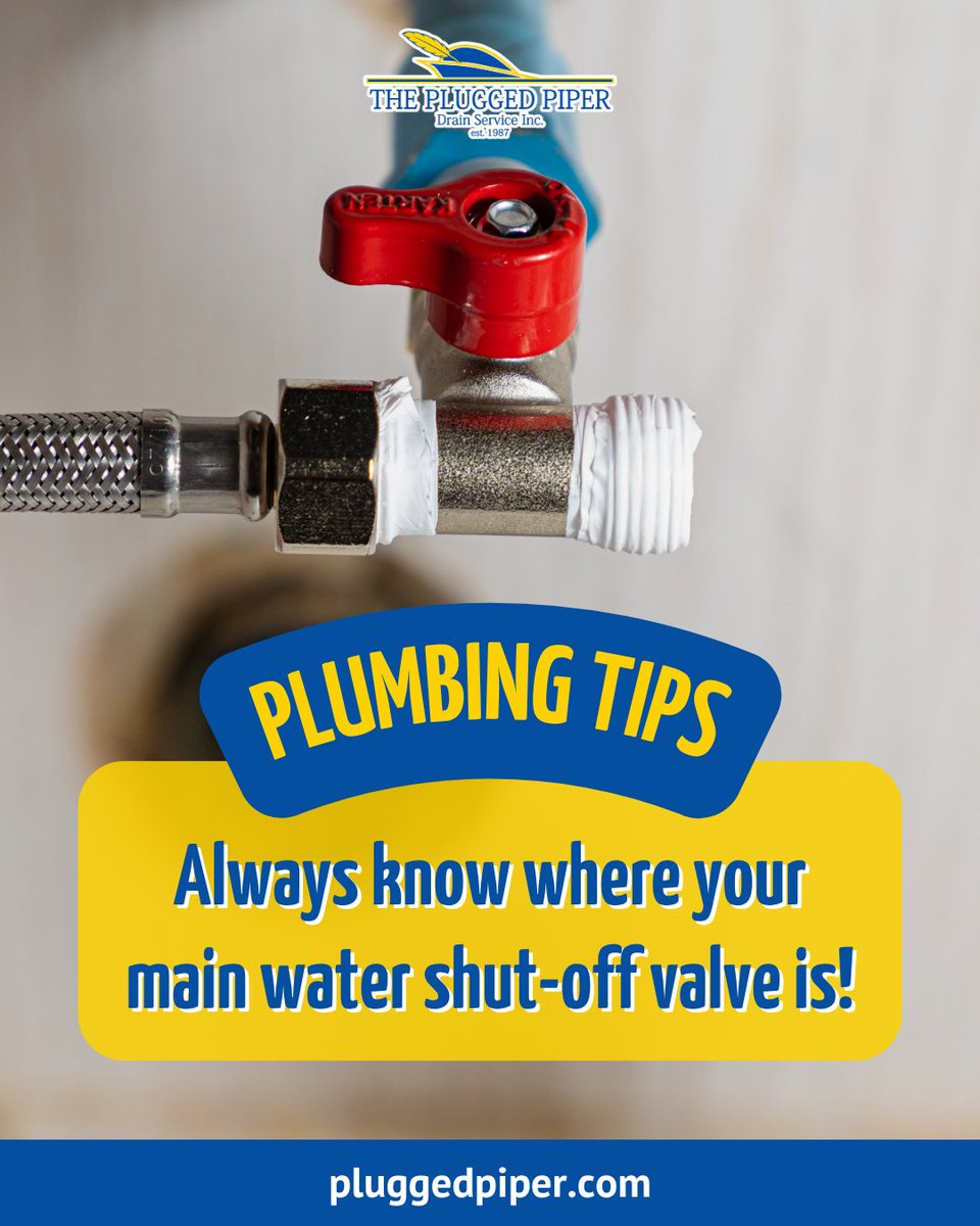 pluggedpiper's tweet photo. Here's a plumbing tip for you! ✨

It's important to always know where your main water shut-off valve is! In an emergency flooding, turn off the valve to avoid further damage! ⚙️💧

#PlumbingTip #PlumbingFacts #PlumbingExpert https://t.co/KcTYTVeN2R