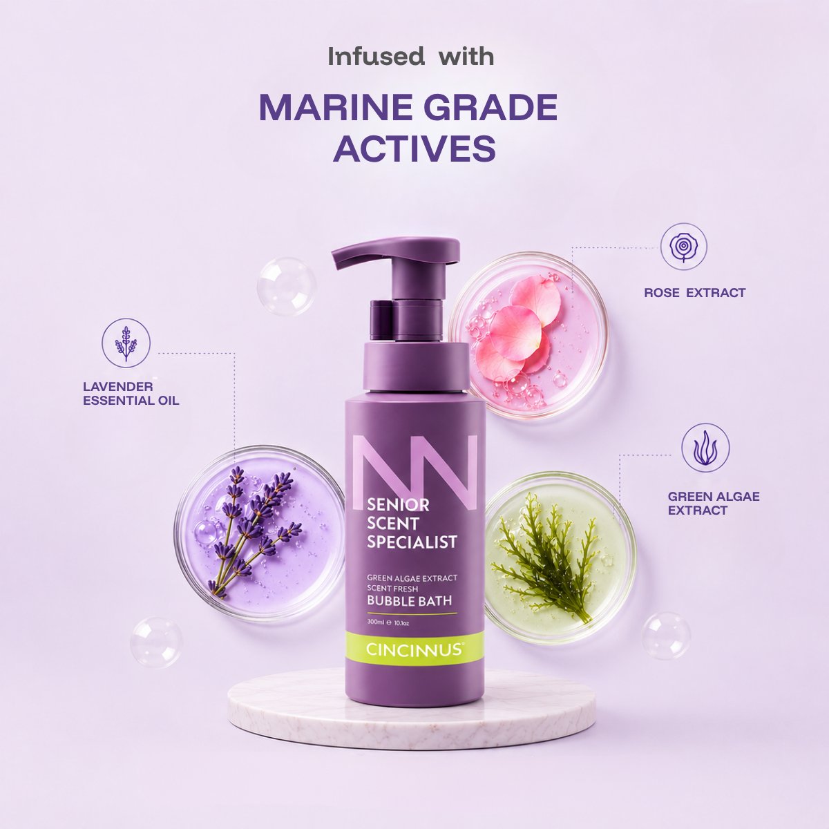 cincinnuscare's tweet photo. Turn every bath into a premium wellness escape with Cincinnus Bubble Bath. 

Infused with Marine Green Algae Extract,  Lavender Essential Oil &amp;  Rose Extract for deep cleansing, intense hydration &amp; total relaxation.

#Cincinnus #SelfCare #BubbleBath #SkinCare https://t.co/TaWEbQkdNi