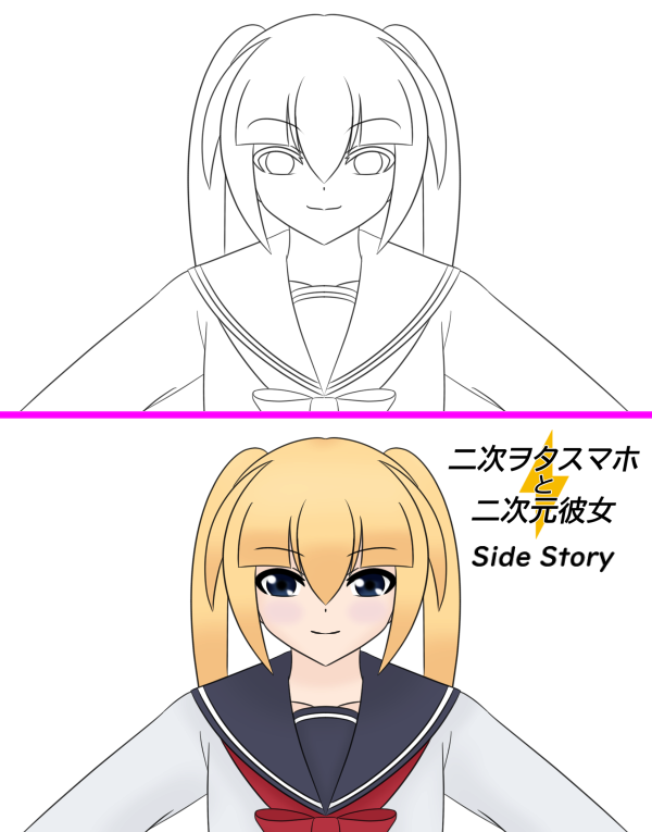 jgameta's tweet photo. 二次スマ彼女のサイドストーリーを制作中！
進捗は…製作に集中出来ない環境で予定より遅れています😓
フェス参加の為、MeK@Rアフターと二次スマ彼女サイドを分割するｶﾓ
※色が付いてイメージが膨らみ…きらりんの出番が予定より多くなりそうです。
#プレミアムノベルゲ制デー #ゲーム制作 https://t.co/jGdPLQO1cc