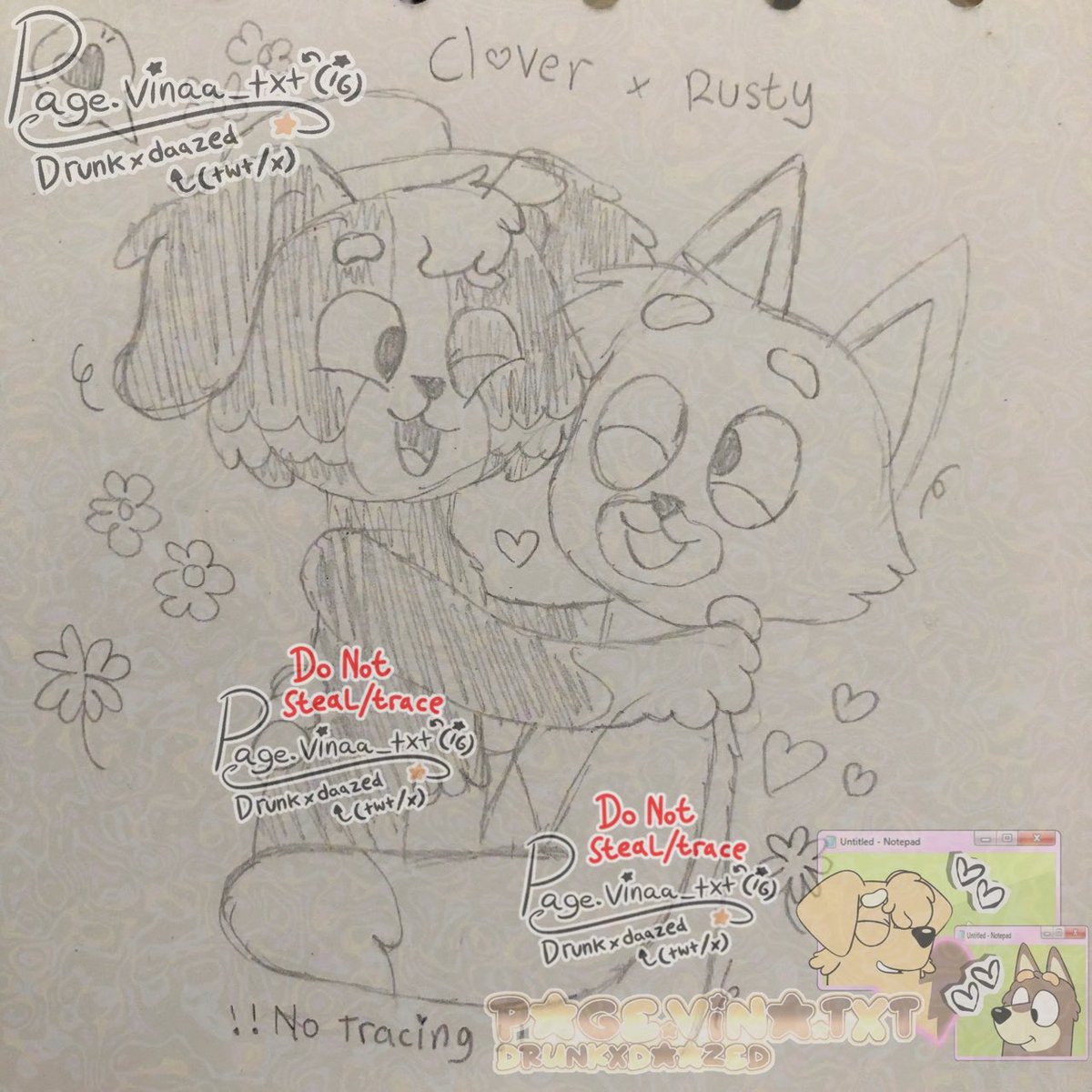 drunkxdaazed's tweet photo. —🏏
“Rusty!!” -#CloverGreatPyreness
“Clover! Miss me that much, sweetheart?” -#RustyKelpie
[ #SparklingStarAU — carry you ]

‼️DO NOT STEAL/COPY/TRACE MY ARTS‼️ https://t.co/DCqaf66iMW