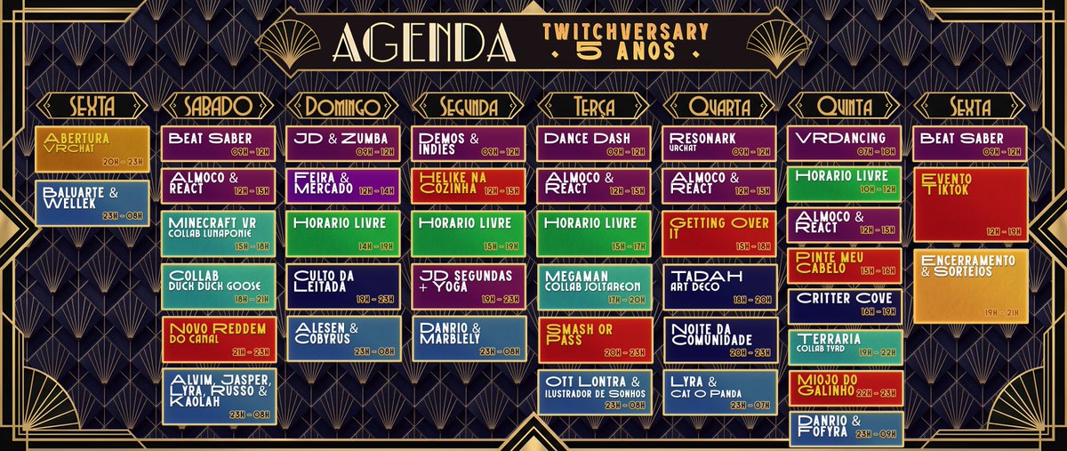 HelikeLong's tweet photo. Atrasou, mas saiu, olha a agenda da semana! 🗓
TEM MUUUUUUUITA COISA PRA ACONTECER AINDA! NÃO VAI PERDER NÉ? 🔥
Bora pro dia 2! 🏆
📲 https://t.co/iBRXhgYWkl
🎮 https://t.co/D5kEPGBRoU
🦵 https://t.co/toeOj31tA3
▶️ https://t.co/9KzmMBYI3N
#twitchversary #subathon #furry #vtuberBR https://t.co/4sdEAyLR3o