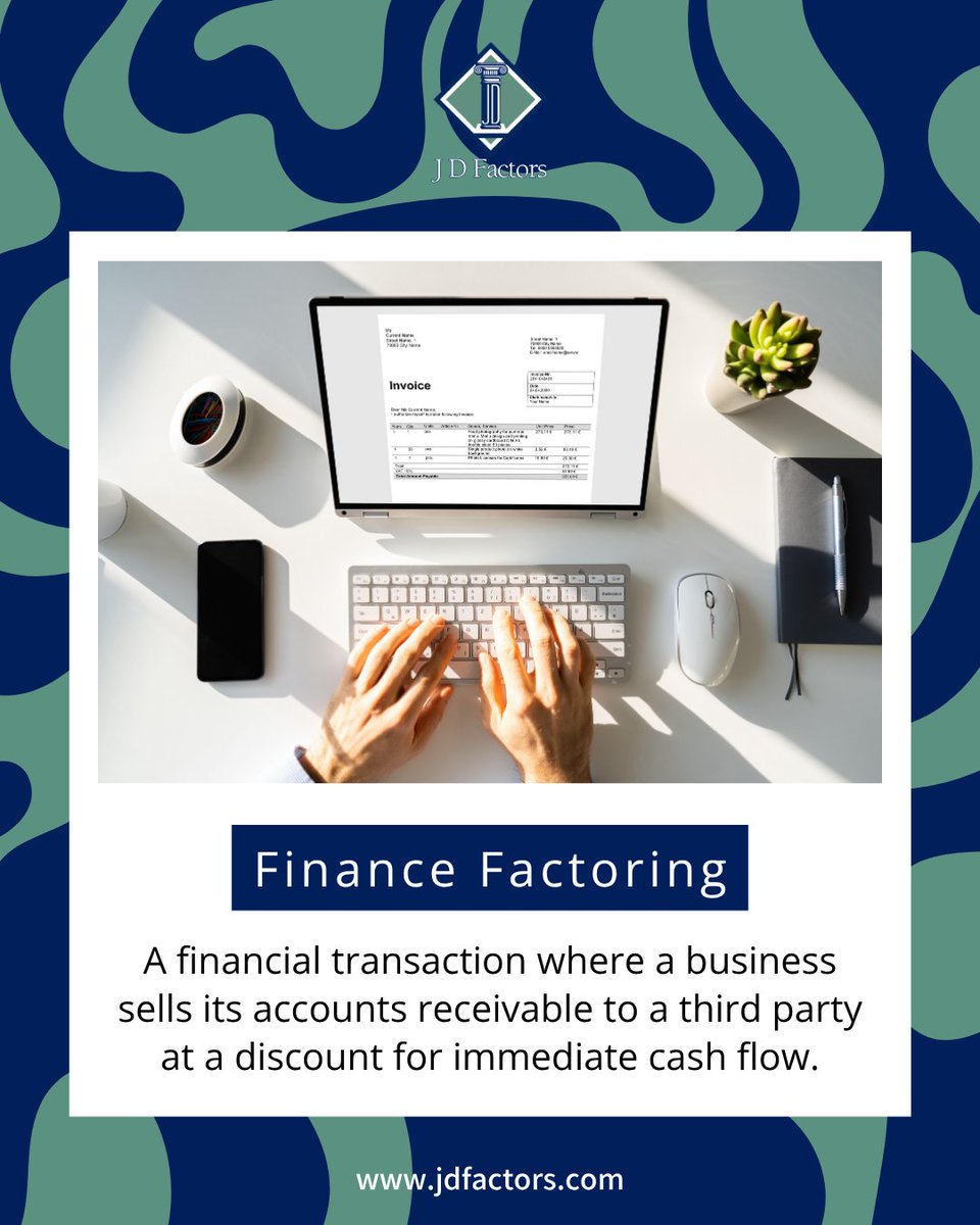 JDFactors's tweet photo. What is finance factoring? 🤔🧠

Finance factoring is a financial transaction where a business sells its accounts receivable to a third party at a discount for immediate cash flow. 💎

#FinanceFactoring #Factoring #FinancialAccount https://t.co/XAD7u8G5eH